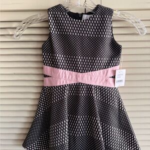 BCBGirls Black and Pink Polka Dot Dress